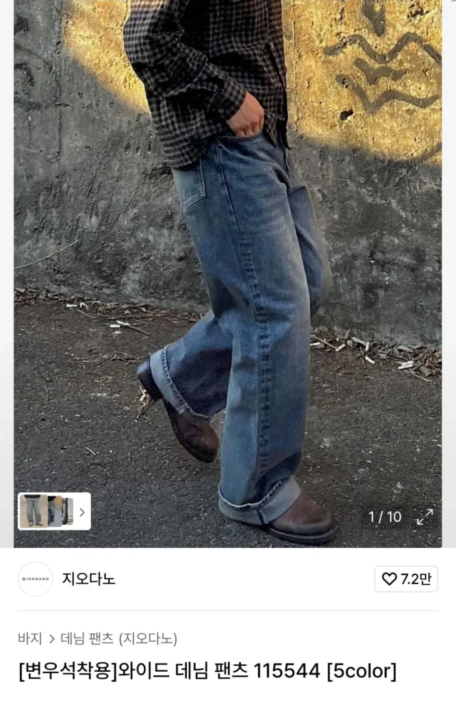 Denim rộng của Giordano