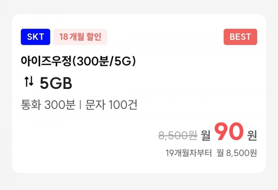 300 phút đàm thoại, 5GB data
