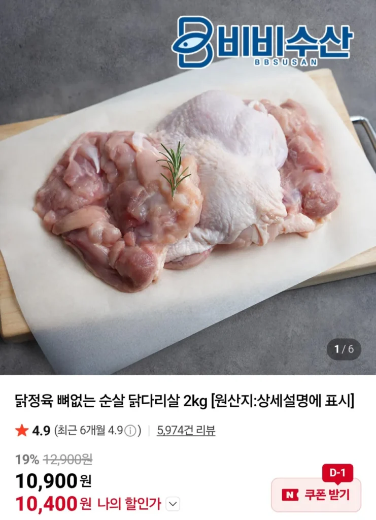 2kg thịt đùi gà rút xương