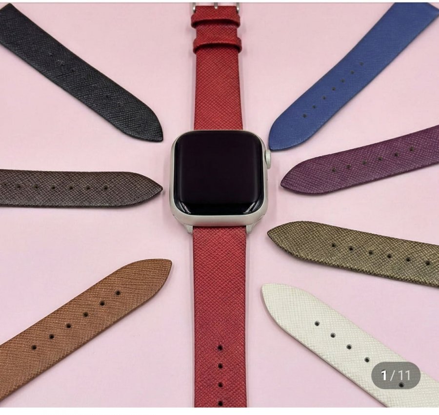 Dây đeo đồng hồ bằng da 8mm 10mm 14mm 18mm 20mm Tương thích Apple Watch