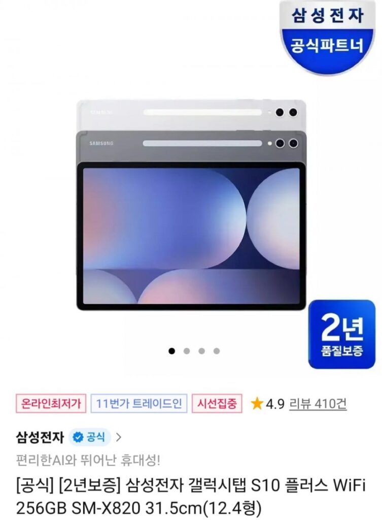 Samsung Galaxy Tab S10 Plus WIFI 256GB (12,4 inch)