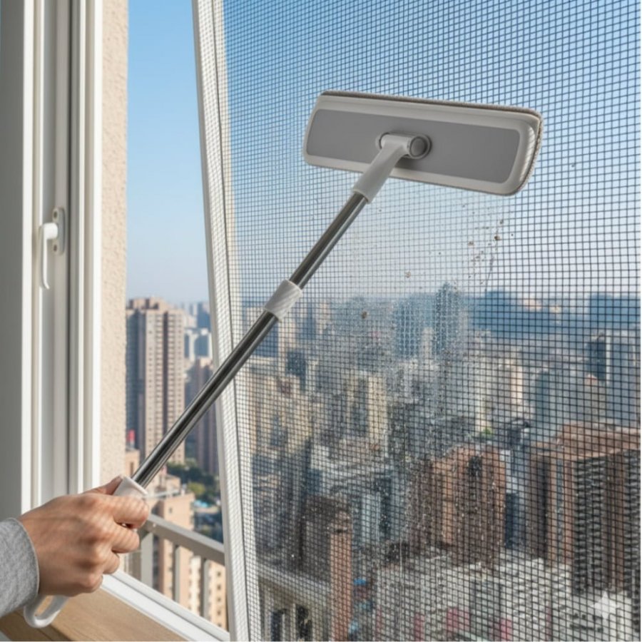 Bàn chải vệ sinh màn hình inox lau cửa sổ 2in1