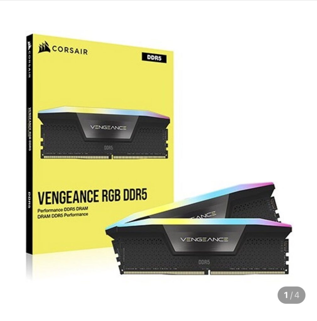 [Naver] CORSAIR DDR5-6000 CL30 VENGEANCE RGB 32GB màu đen và hơn thế nữa