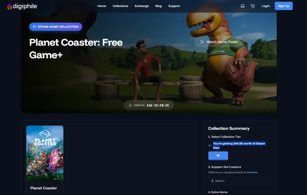 Chìa khóa hơi nước Planet Coaster