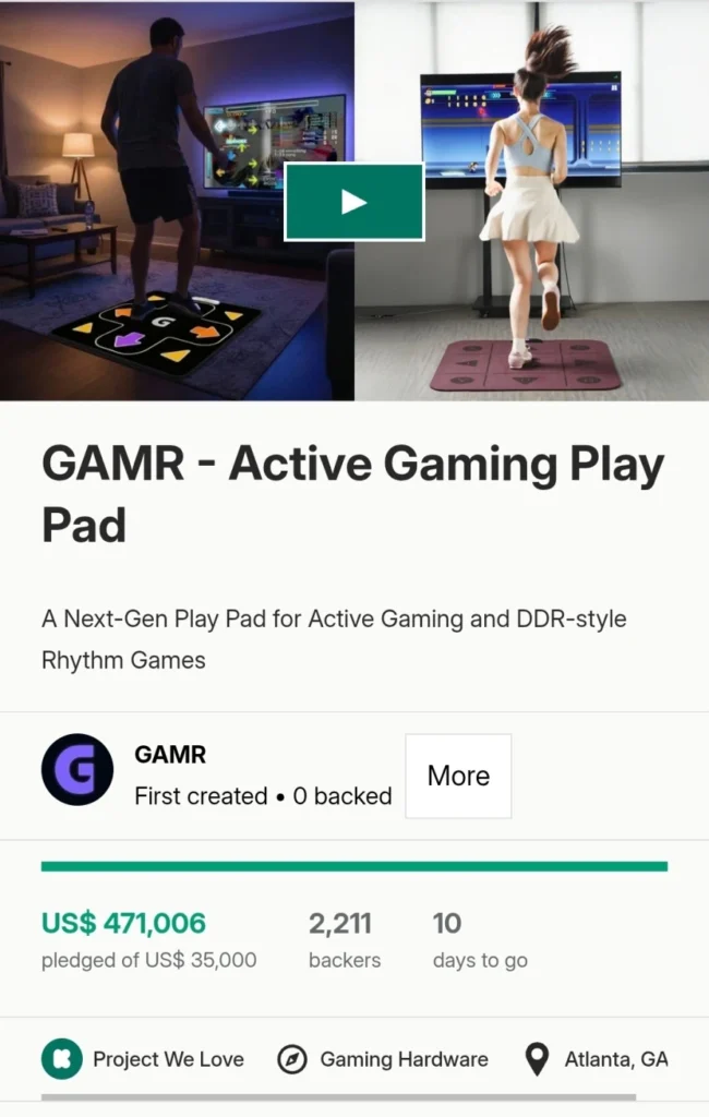 GAMR Gaming DDR Pad Kickstarter đang được tiến hành