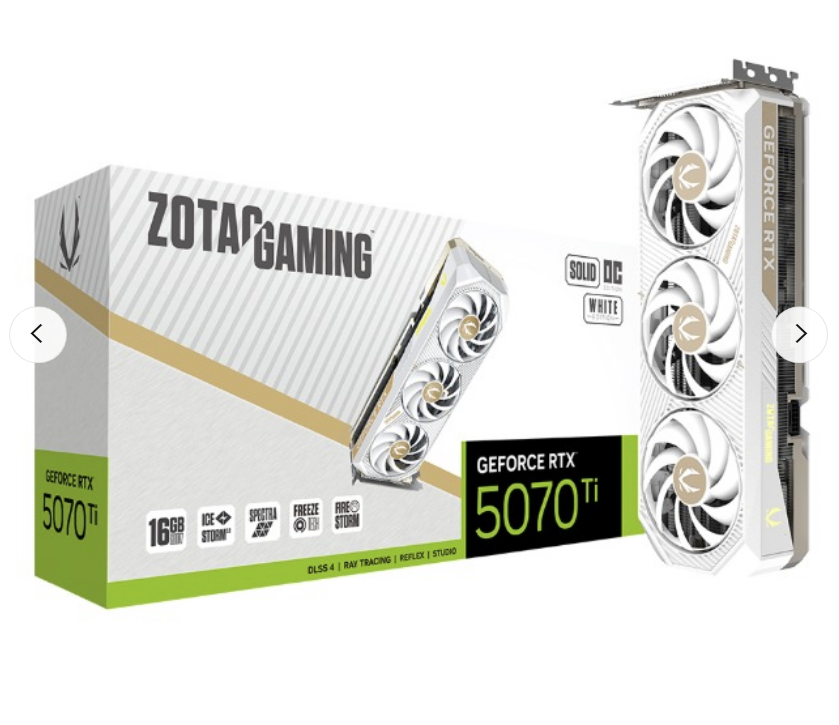 [Các loại khác] ZOTAC 5070 Ti SOLID CORE OC WHITE (Từ điểm 10/Nemem + mã Baja)