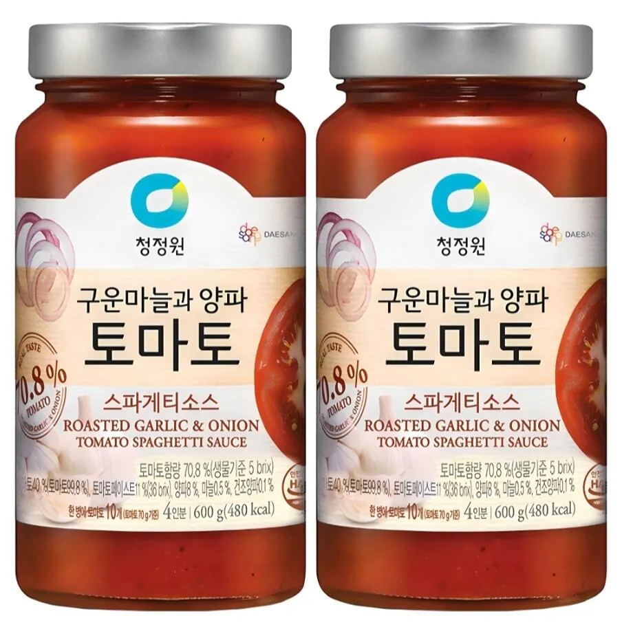 Chungjungwon Sốt cà chua tỏi nướng và hành tây, 600g, 2 miếng