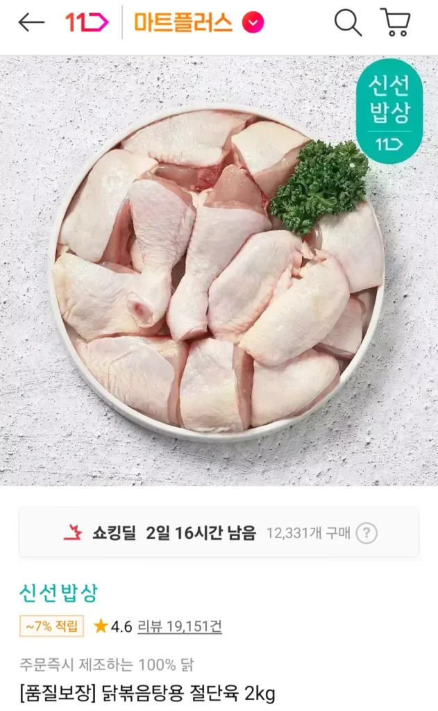 2kg thịt cắt miếng làm món gà xào Dumesangol