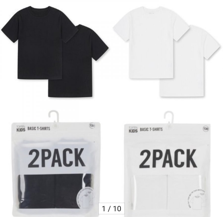 Top Ten Kids 2 áo thun ngắn tay cotton nguyên chất