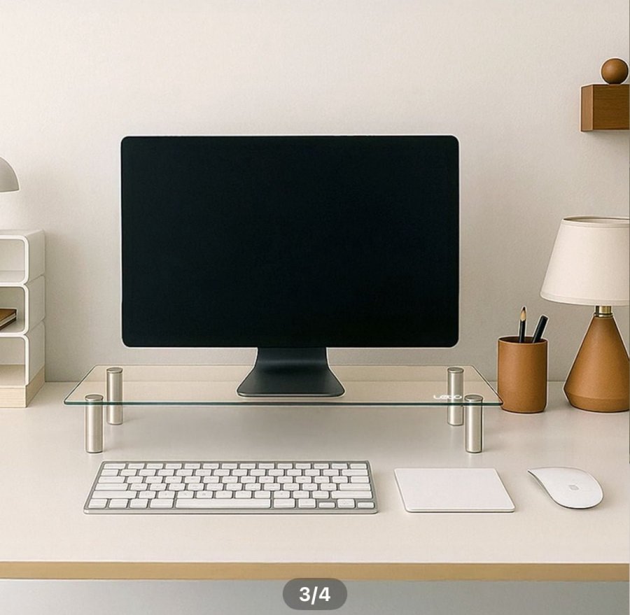 Chân đế màn hình bằng kim loại kính cường lực