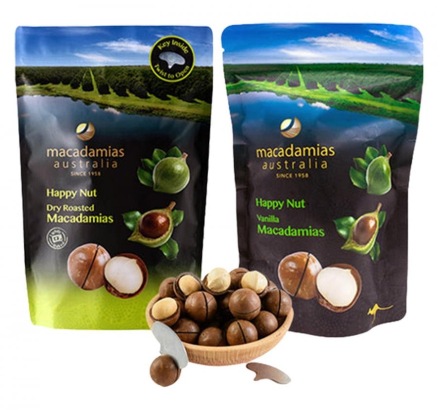 20 túi mắc ca Úc nguyên hạt (225g)