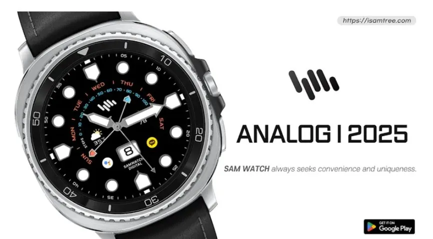 Mặt đồng hồ Galaxy SamWatch Analog 2025