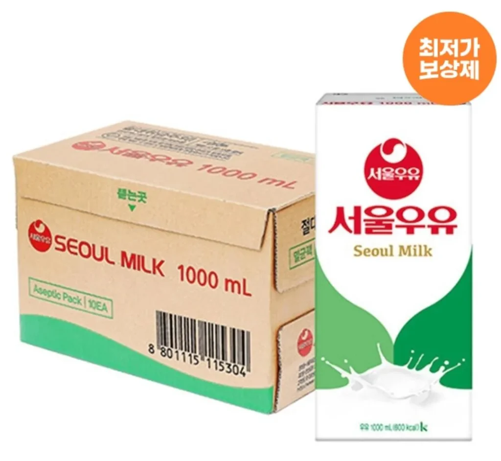 Sữa tươi tiệt trùng Seoul Milk 1000ml 10 chiếc