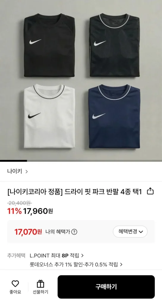 Áo thun ngắn tay Nike Dri Fit Park