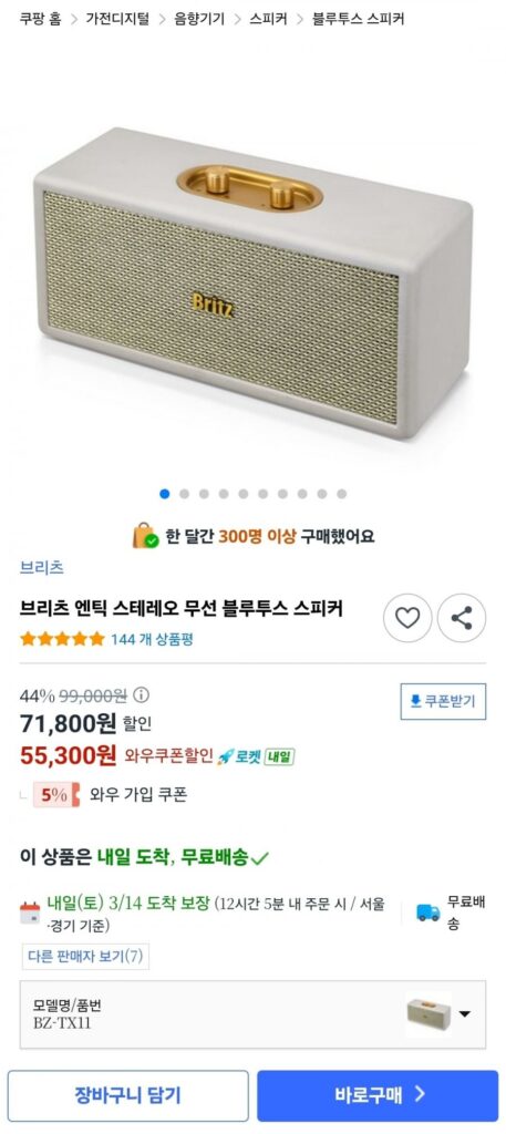 Loa Bluetooth không dây Britz BZ-TX11