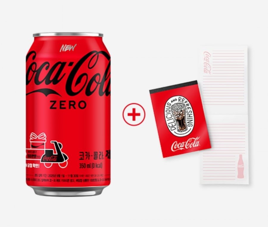 Coke Zero 350CAN X24 + Giấy ghi nhớ Coca-Cola