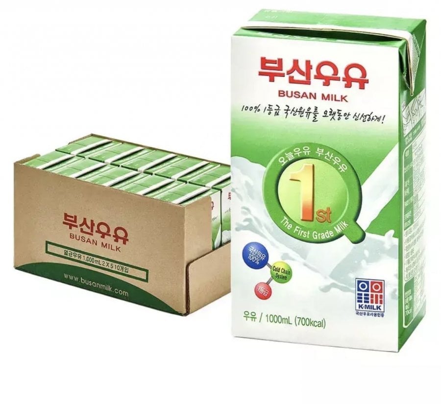 Sữa tiệt trùng sắp xảy ra Busan Sữa trắng 1000ml 10 chiếc