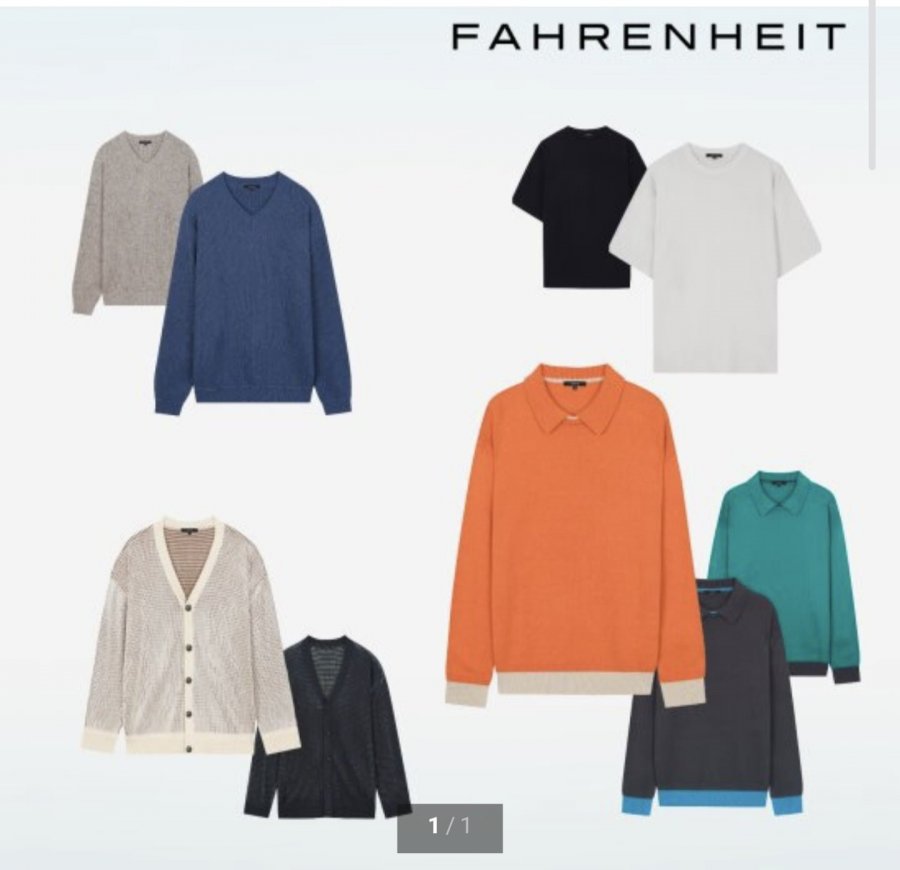 Các loại áo len dệt kim/áo cardigan Fahrenheit