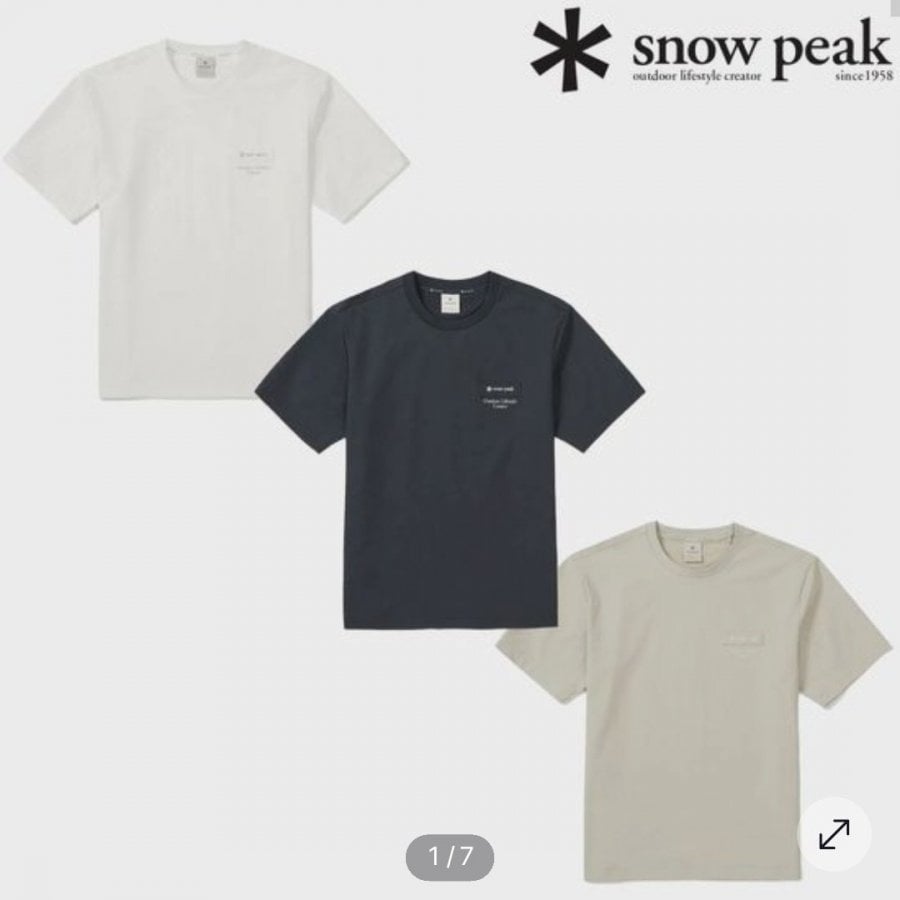 Áo thun ngắn tay Snow Peak SS cho Nam