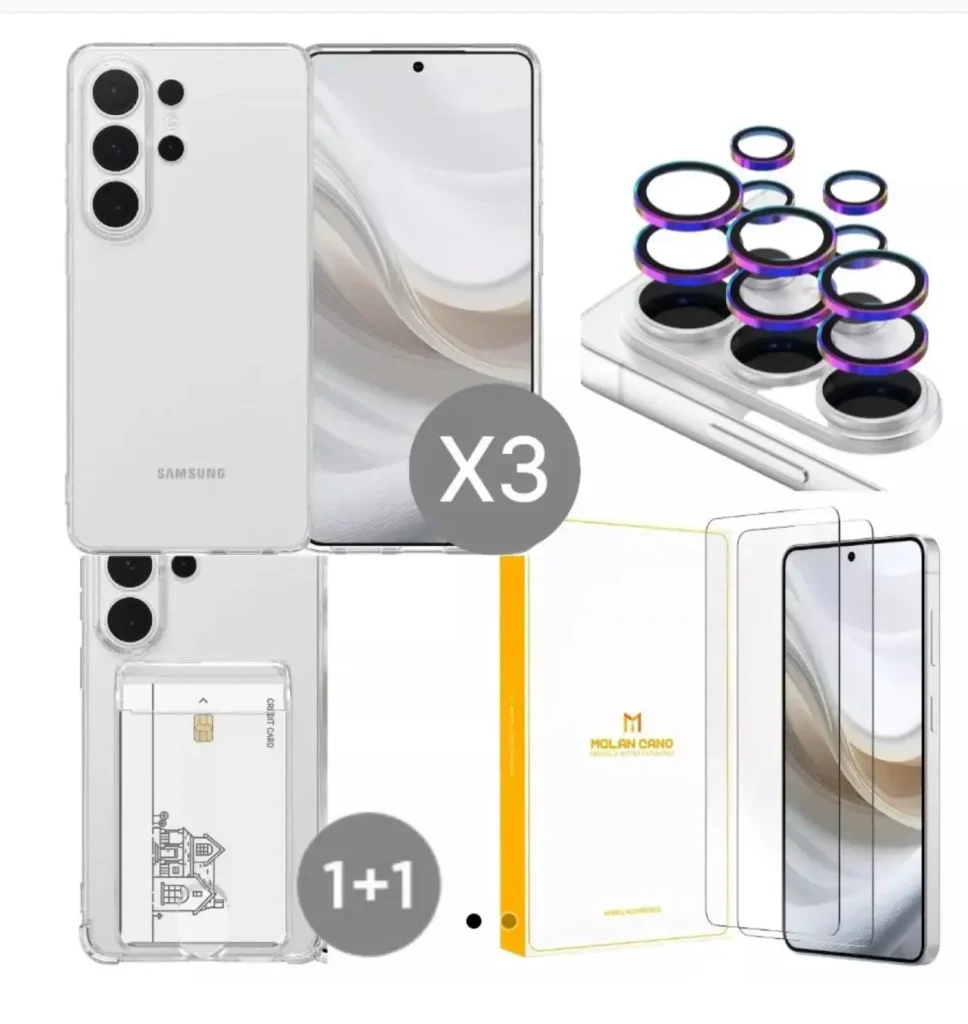 Ốp lưng thạch trong suốt cho Galaxy S26 Series 1+1+1