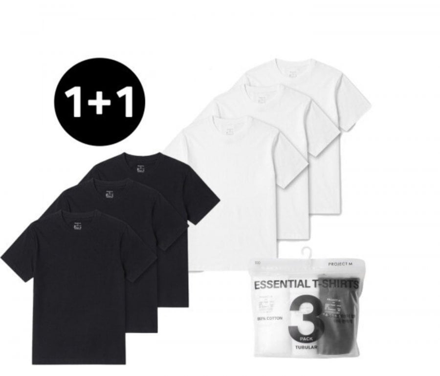 Áo thun ngắn tay cotton Project M (6 chiếc)
