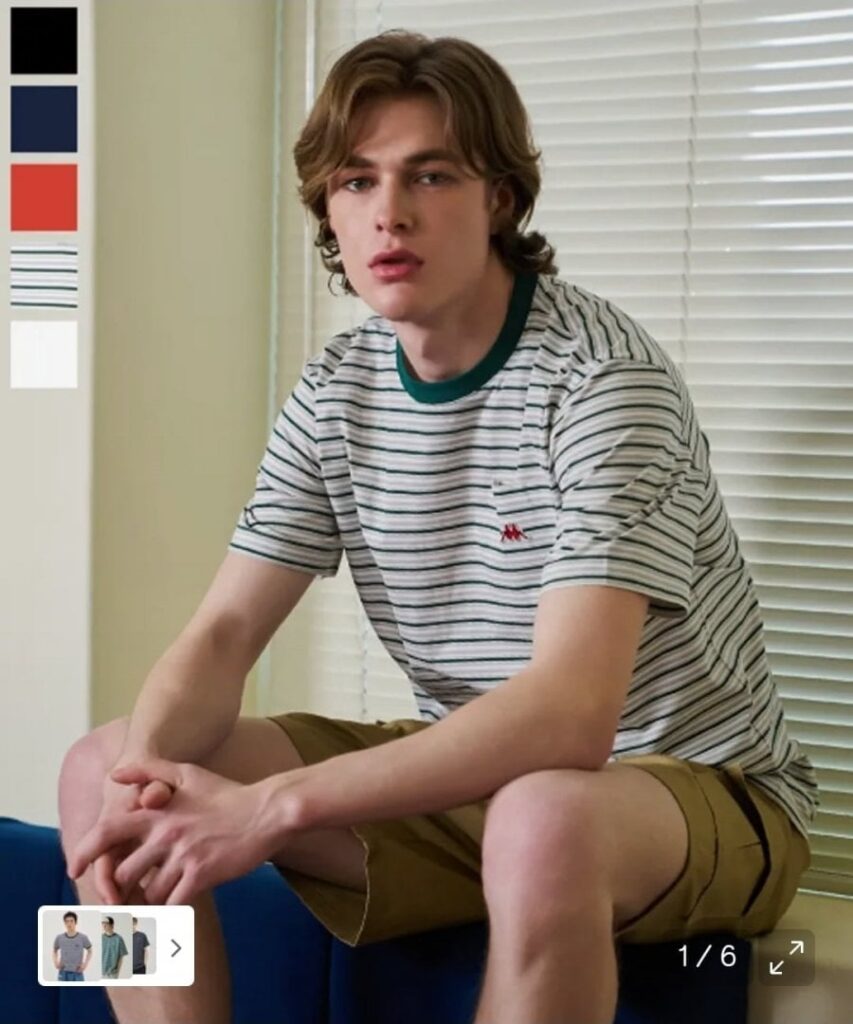 Áo thun ngắn tay in logo tác phẩm nghệ thuật Kappa