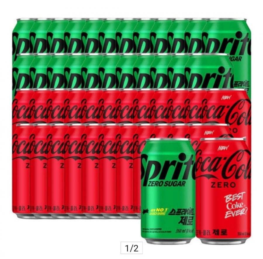 Coke Zero + Sprite Zero 350ml 48 lon (mỗi lon 24 lon) UCL
