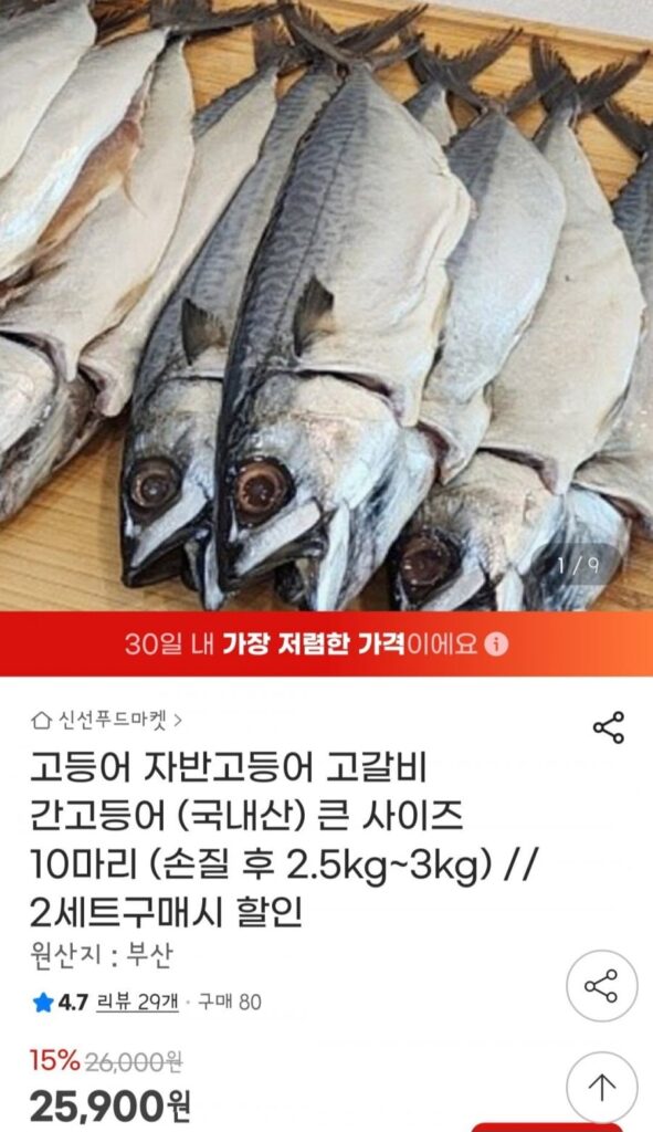 10 con cá thu lớn tẩm gia vị, 2,5~3kg