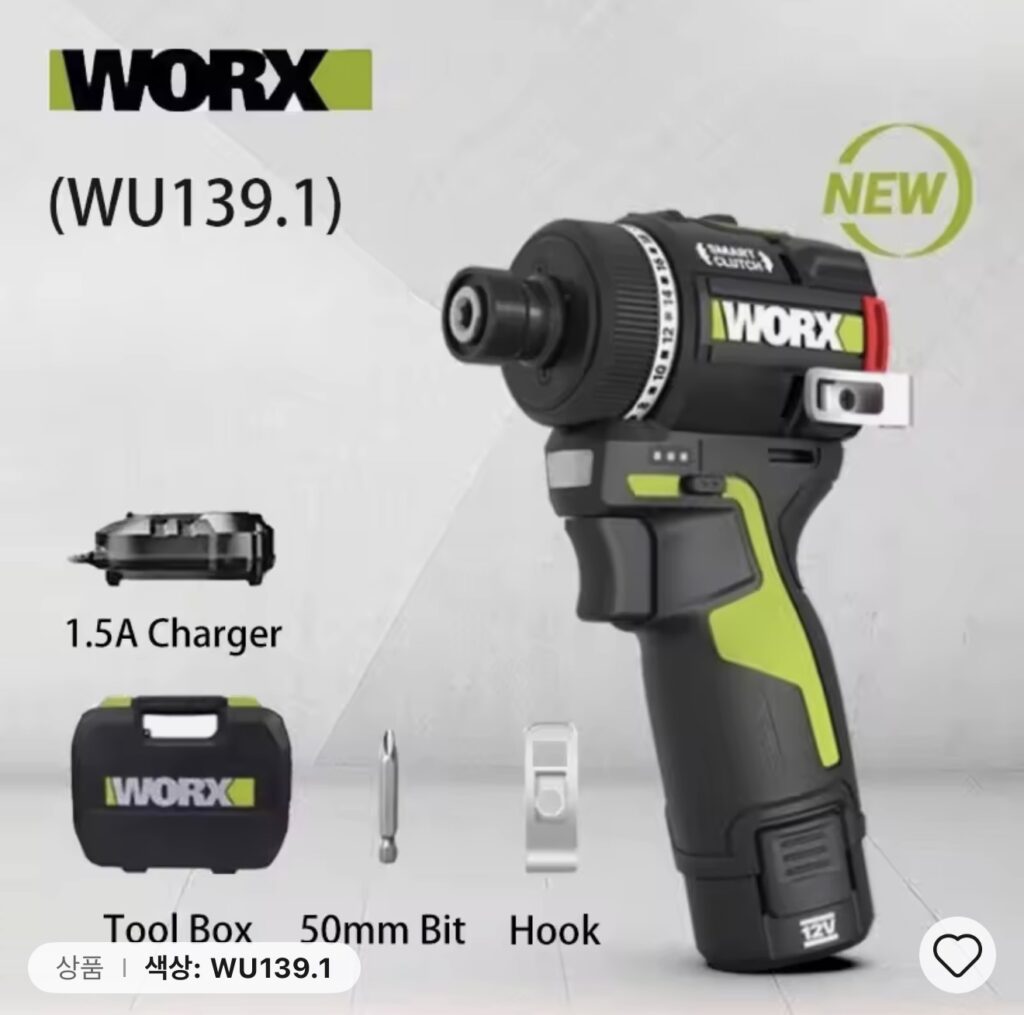 [Khác] Bộ cơ bản máy khoan điện không dây WORX WU139