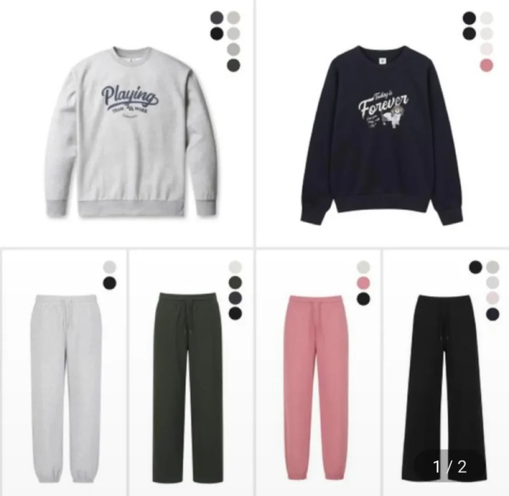 Quần tập áo len nam nữ Project M 6 loại chọn 1