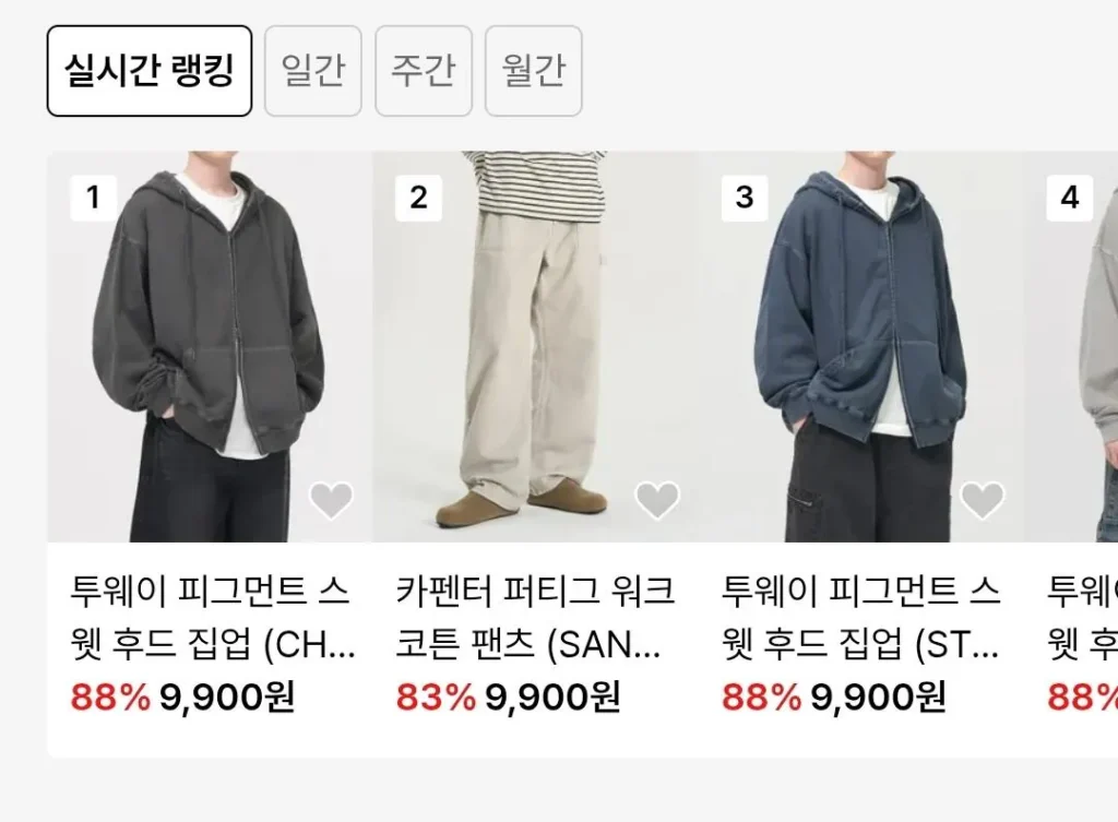 Mũ trùm đầu có khóa kéo bằng kẹo bơ cứng, quần denim, cổ áo đan 1+1, v.v.