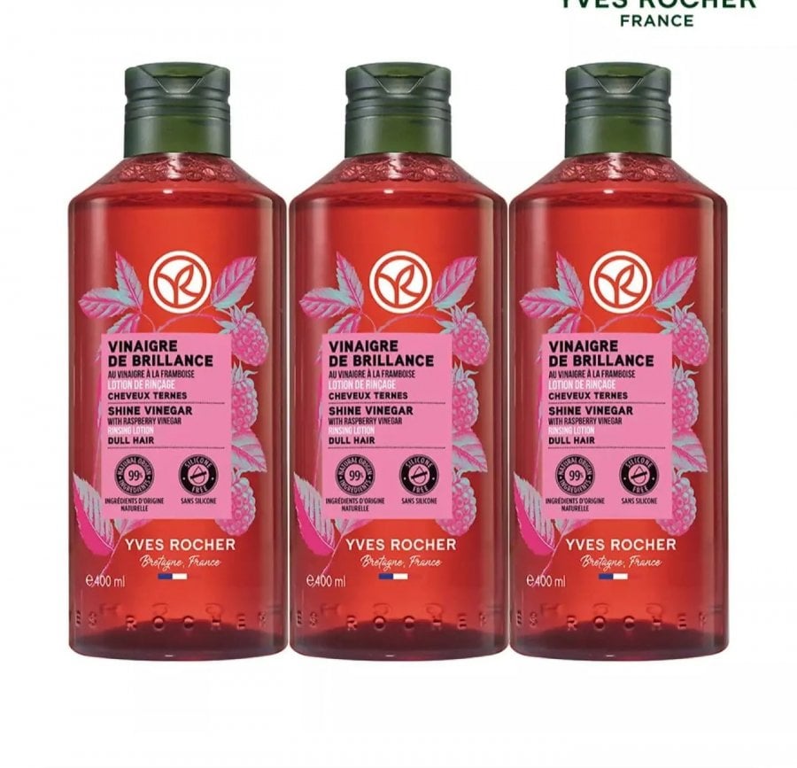 Giấm tóc Yves Rocher Raspberry Shine 400ml 3 chiếc
