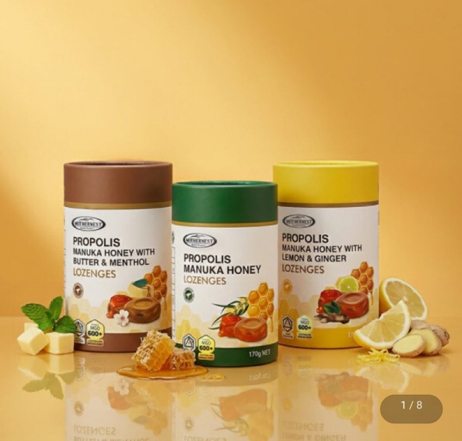 Kẹo ngậm keo ong Manuka mật ong Mothernest Úc 170g