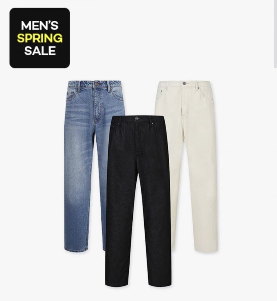 Quần denim dáng rộng Fahrenheit 3 ​​màu