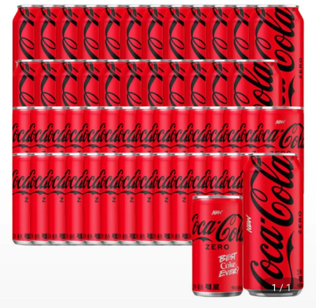 24 lon Coca-Cola Zero 490ml + 30 lon Coca-Cola Zero 190ml