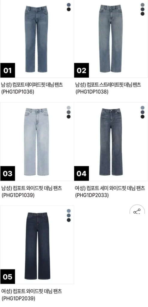 Quần denim viền vải thun bốn chiều Polham