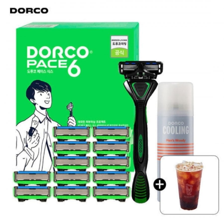 Bộ dao cạo Dorco Face 6 + Cà phê Mega
