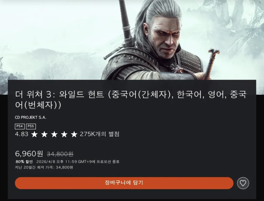 Phiên bản tiêu chuẩn của The Witcher 3