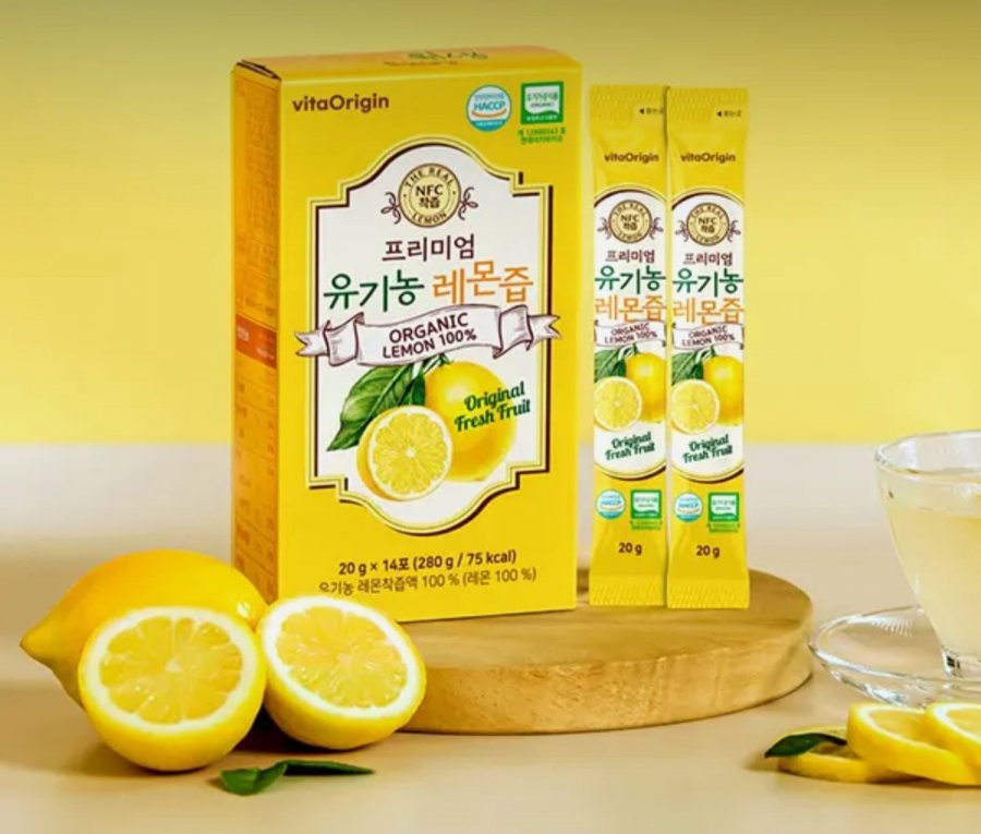 Nước chanh hữu cơ 20g, 14 gói, 8 hộp