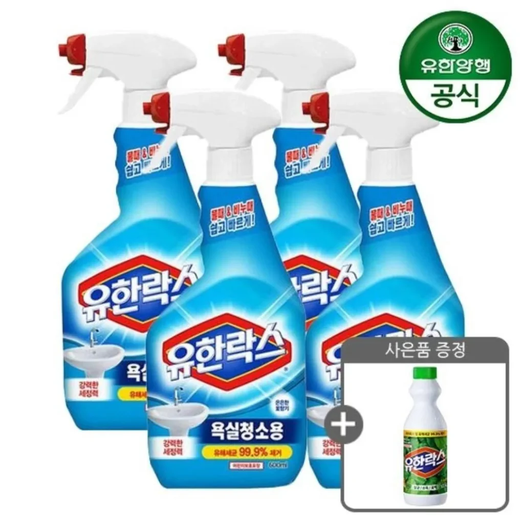 Nước tẩy rửa phòng tắm Yuhanrox 600ml 4 cái + 500ml flash