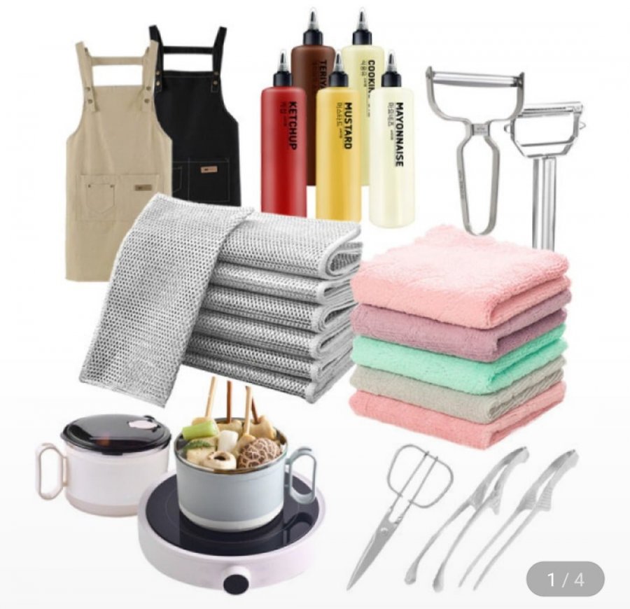 Dụng cụ nhà bếp gồm 20 cây chà chỉ bạc không trầy xước