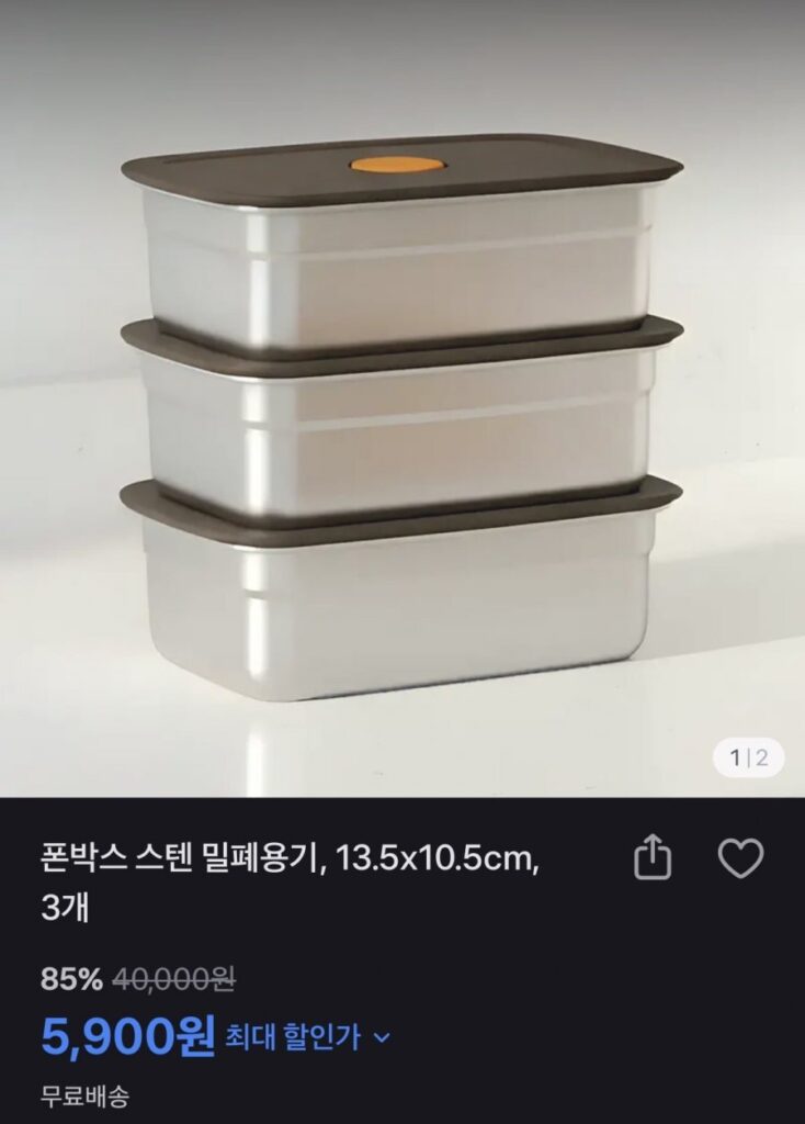 3 hộp inox kín 700ml