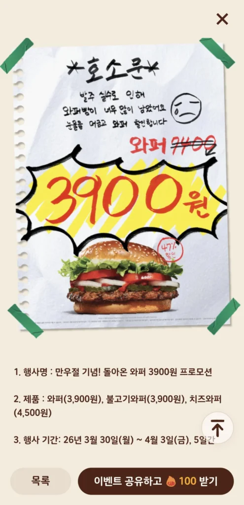 Sự kiện ngày Cá tháng Tư Whopper, Bulgogi Whopper