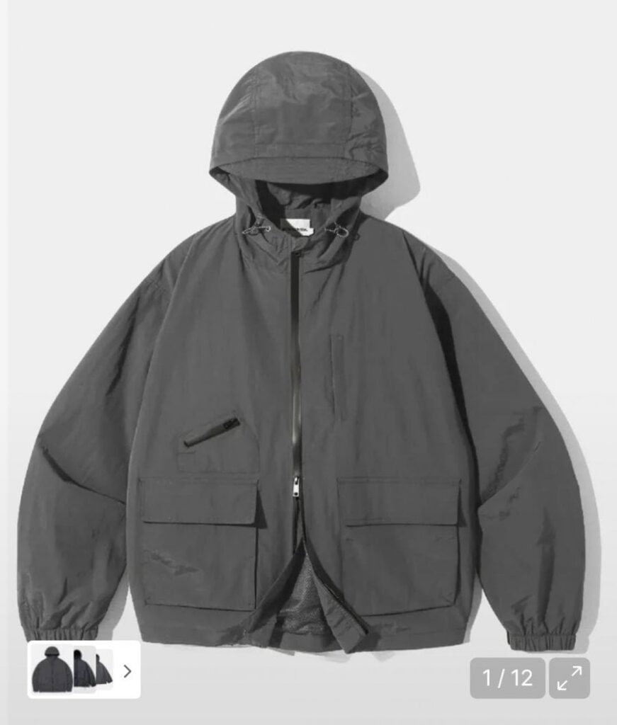 Áo gió Dimitri Black Authentic màu than xám