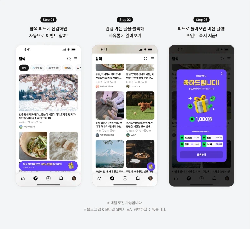 Điểm ngẫu nhiên của sự kiện blog