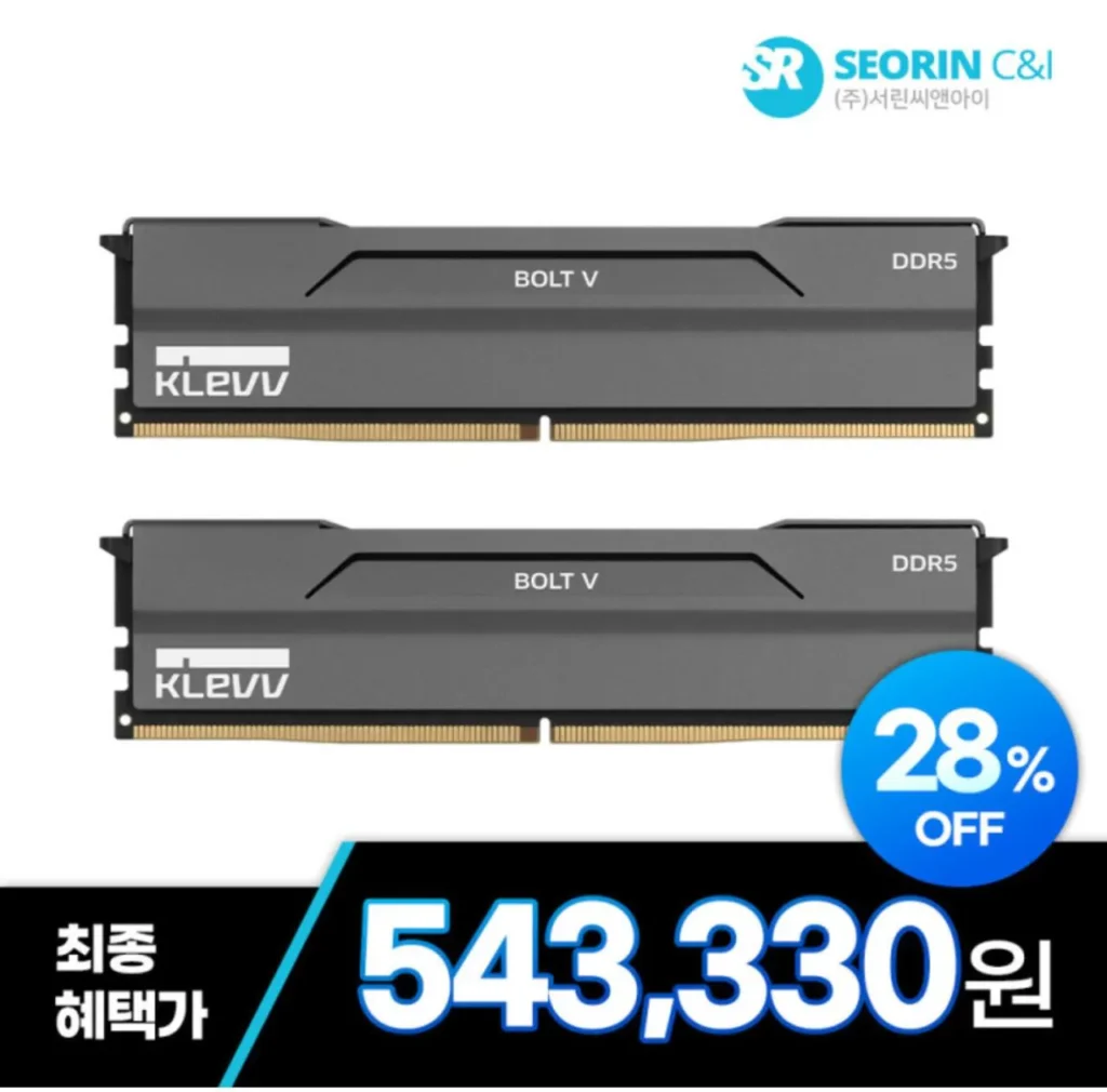 [Seorin] ESSENCORE KLEVV DDR5-6000 CL30 BOLT V Gói Seorin 32GB (16Gx2)