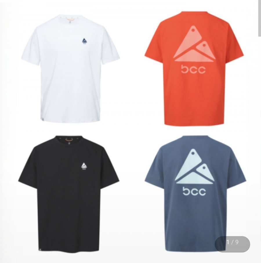 Áo thun ngắn tay có logo leo núi thông thường của Yak màu đen