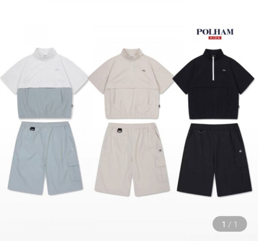 Polham Kids chia sẻ set 3 món quần anorak tay ngắn