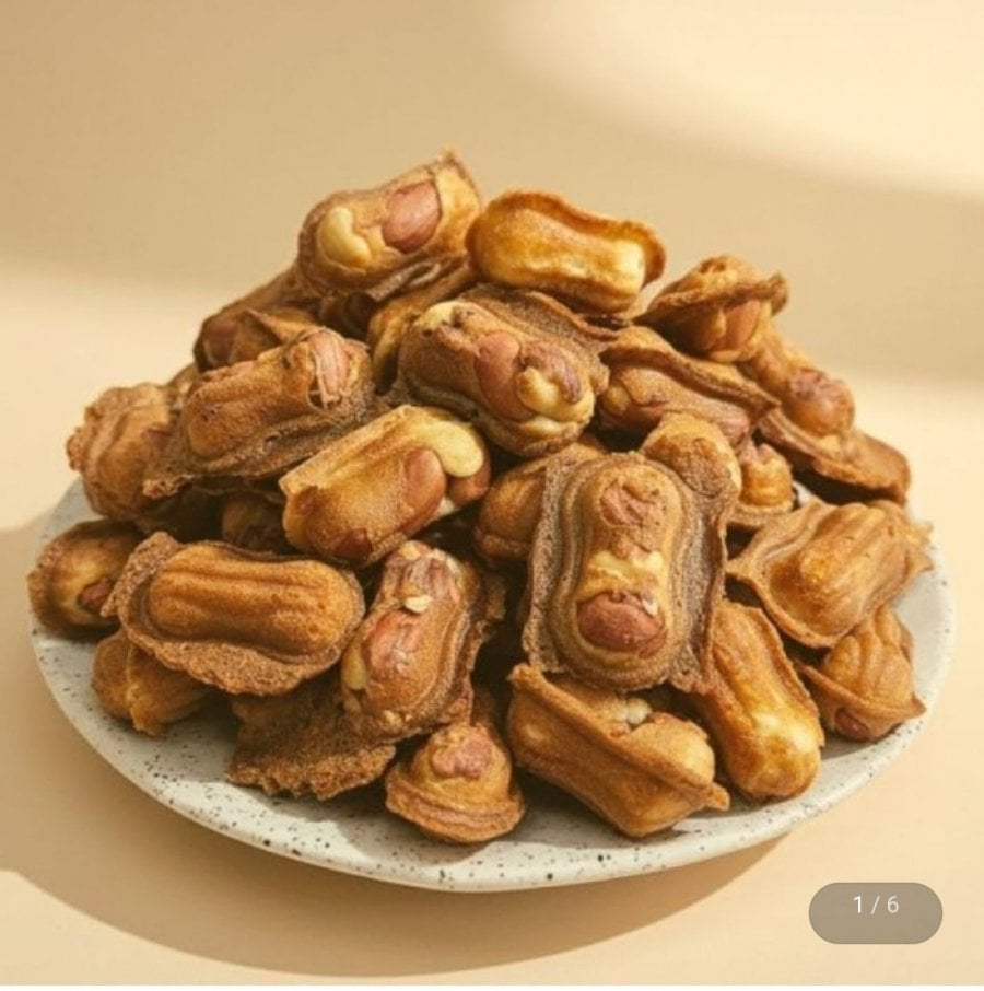 Bánh mì waffle đậu phộng 2 gói 50 miếng