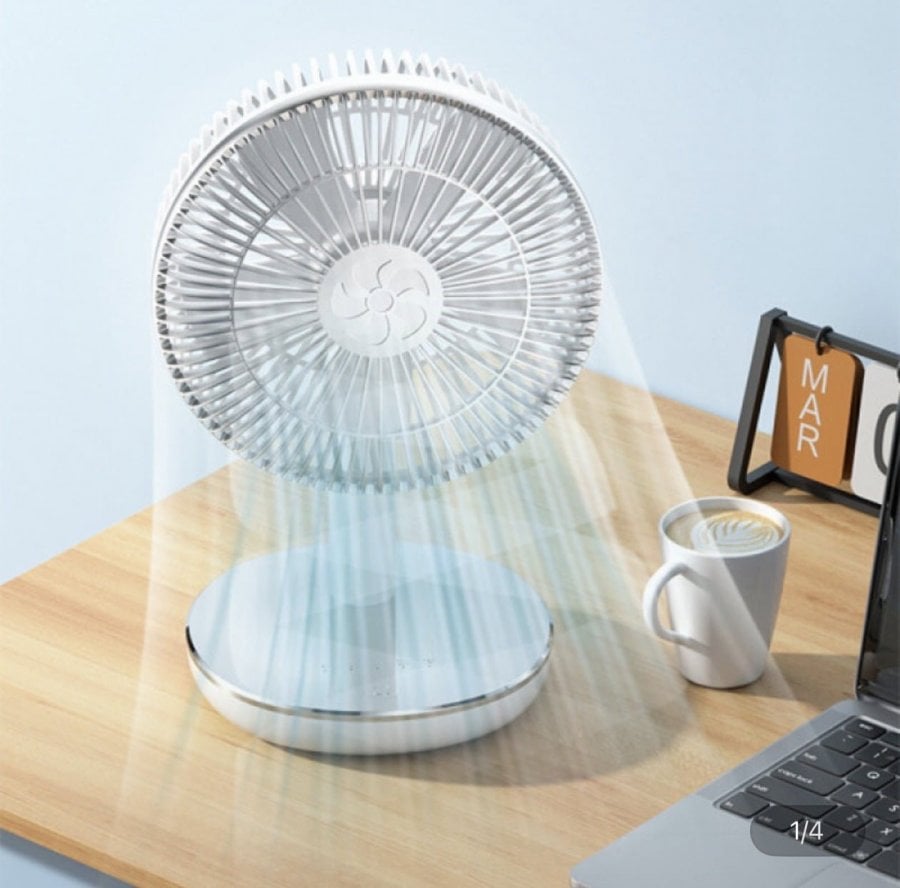 Quạt bàn mini tiếng ồn thấp 1+1 BLDC 7200mah